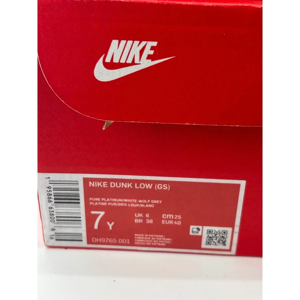 Nike Dunk Low GS 7Y Women 8.5 Tan Mocha Black Leather Sneakers DH9765-001 Street